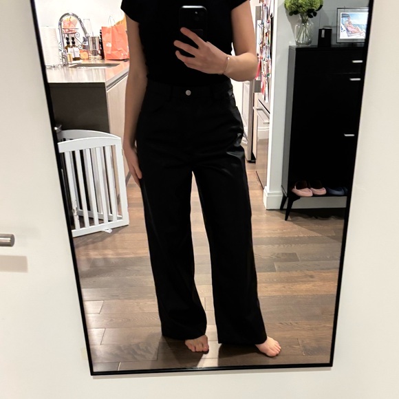 Women's Black Wide-Leg Pants - Picture 2 of 3